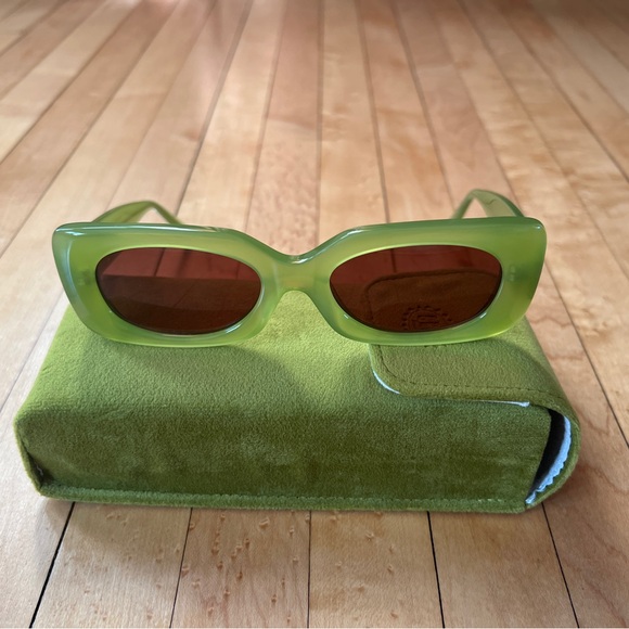 Crap Eyewear Green Sunglasses - The Supa Phreek in Kiwi Bio / Amber Color - Picture 2 of 7